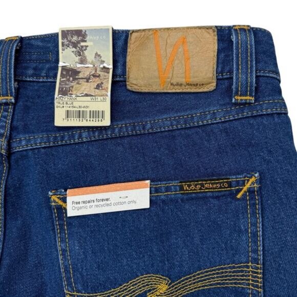 Nudie Jeans Hazy Hank True Blue Slim Fit Bootcut Jean Size 31 x 30 - Picture 7 of 8